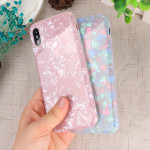 Wholesale iPhone Xr 6.1in IMD Dream Marble Fashion Case (Rose Pink)